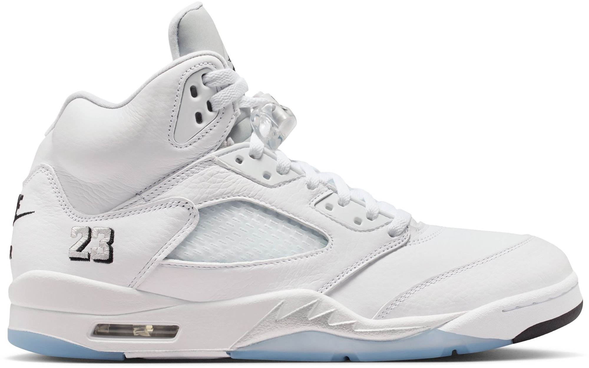 Air Jordan 5 Retro OG ’White and Metallic Silver’ Basketball